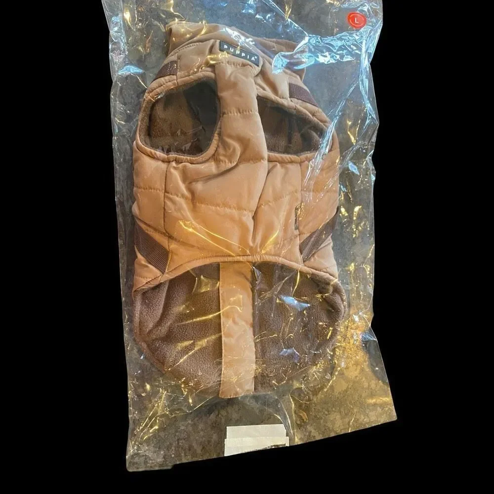 NWT Puppia Mountaineer II Coat Dog Harness Beige Large 18.9” chest